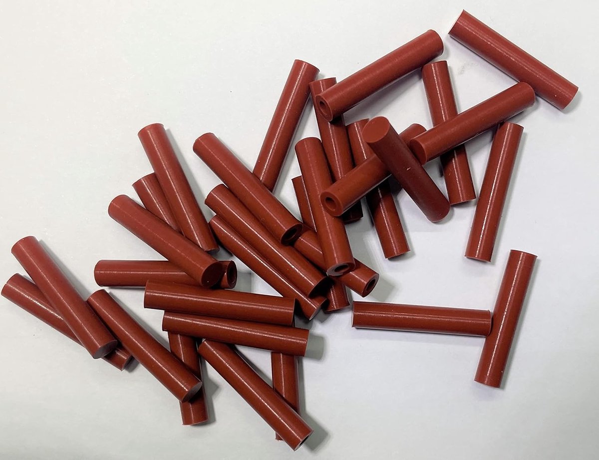 Platte eindkap voor 3 mm 1/8 inch OD (pak van 50) Pijppaal Buiseinddeksel Schroefdraadbeschermers Verfmaskering Hoge TEMP en herbruikbaar rubber