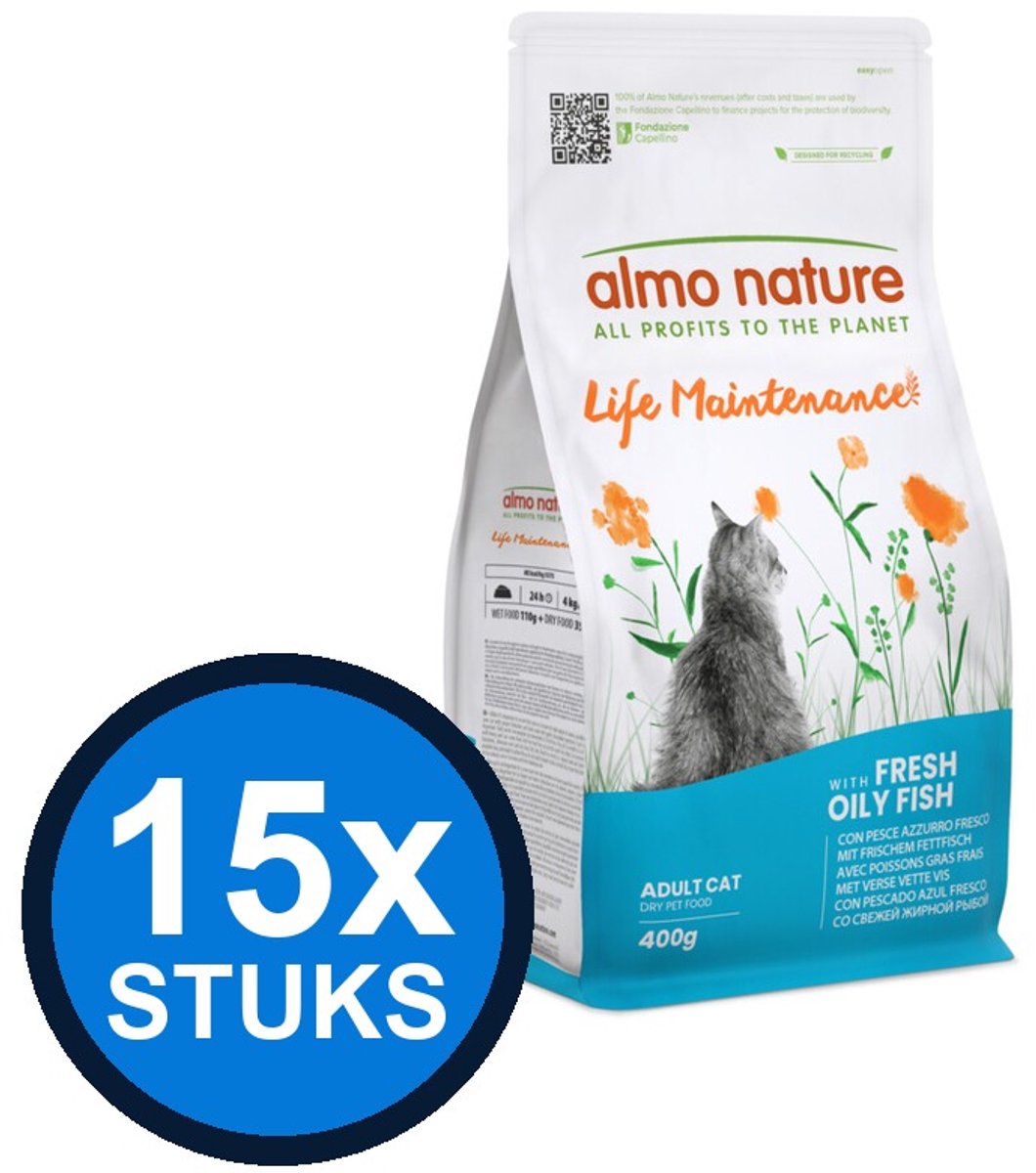15x Almo Nature Life Maintenance cat vette vis 400gr