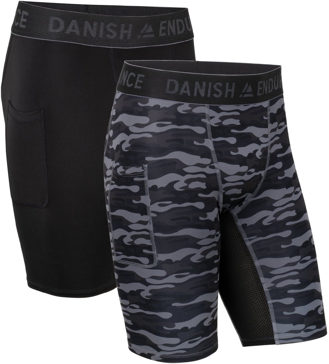DANISH ENDURANCE Compressie Shorts - Hardloop Leggings Gym Sport & Workout - Heren - 2 Paar - XXL