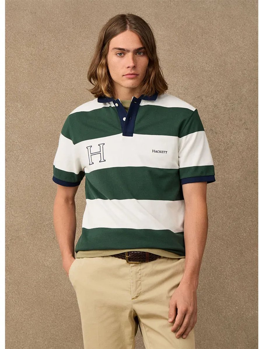 Hackett Hm5600237 Korte Mouw Poloshirt Groen L Man