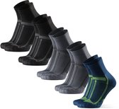 DANISH ENDURANCE Chaussettes de course Quart Longues Longues Distances Femme et Homme 5 paires - anti ampoules - Taille 39-42