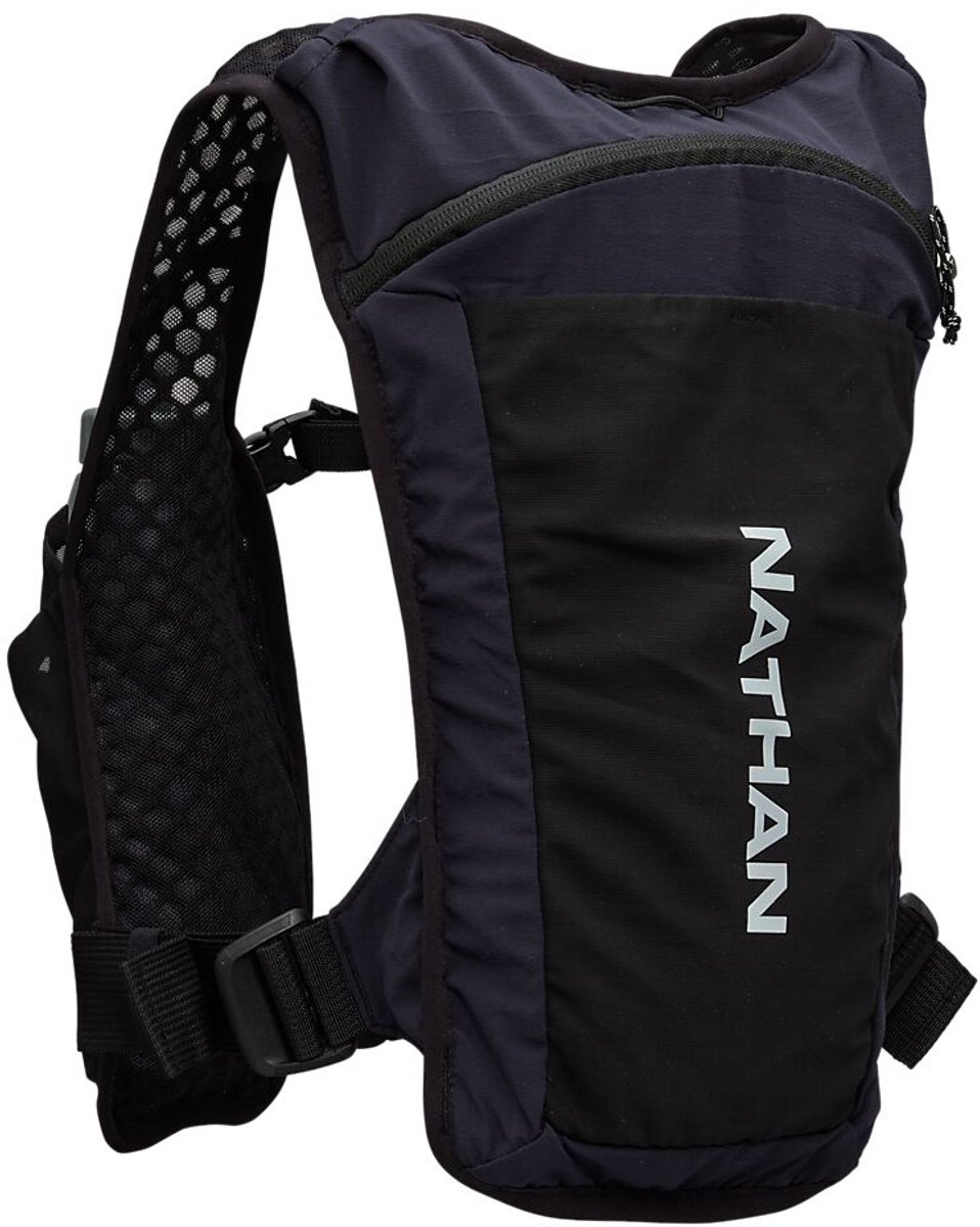 Nathan | QuickStart 3.0 | Hardlooprugzak | 3 Liter | + 2 Soft Flasks | Black / Silver | -