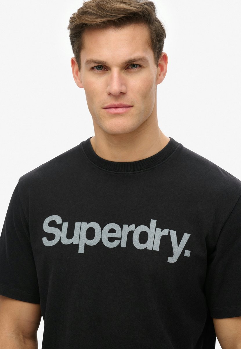 Superdry Core Logo City T-shirt Heren T-shirts Zwart
