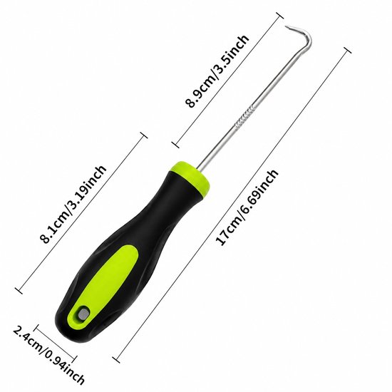 Onkruidhaak 2 Stuks 17 cm - Onkruidverwijderaar & Onkruidwieder - Zwaar Tuingereedschap met Ergonomisch Handvat - Moskrabber voor Tuin, Gazon, Oprit en Bestrating — afbeelding 3