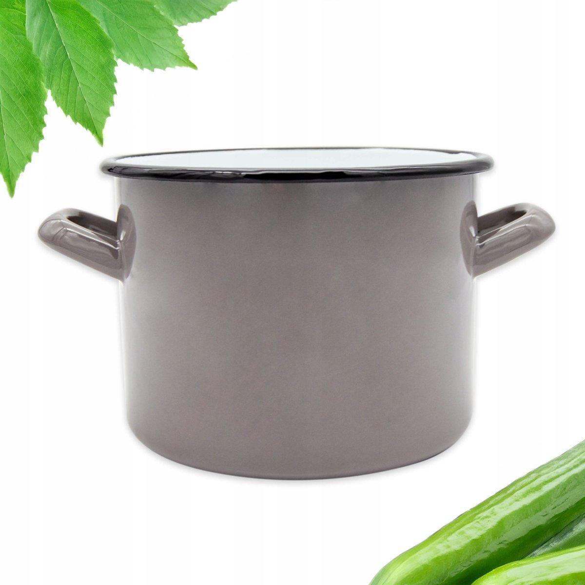 Emalieren Kookpan Staal Grijs 14cm 1.6L Traditioneel