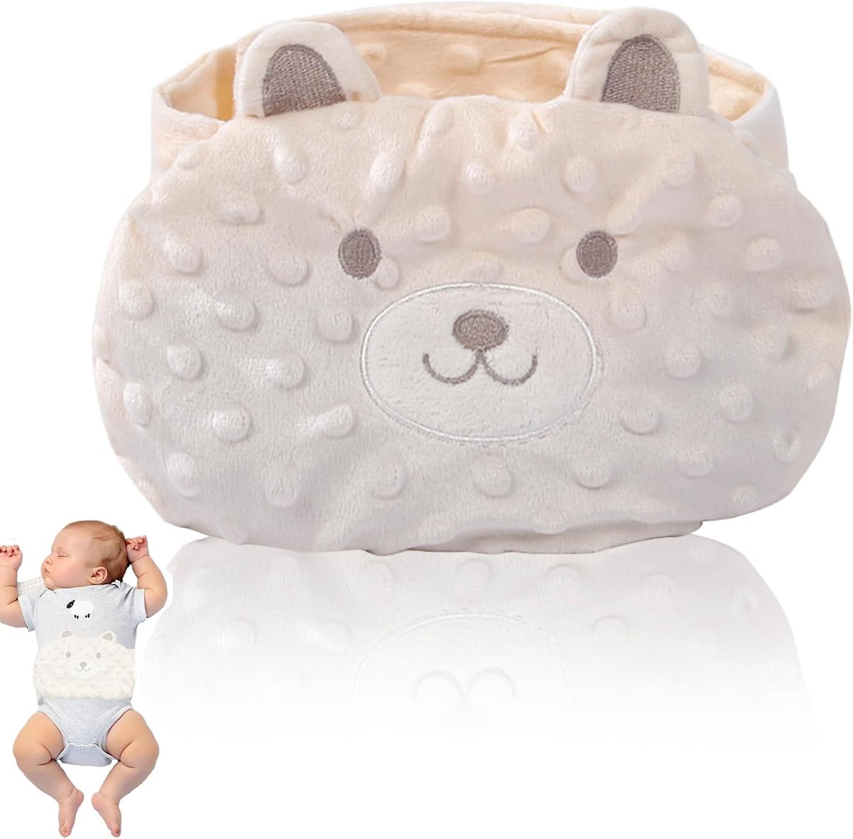 Anti-koliek riem voor baby's - verstelbaar warmtekussen voor baby's - verwarmingskussen voor rode bonen - magnetron of oven - voor buikpijn en winderigheid - hypoallergeen en wasbaar