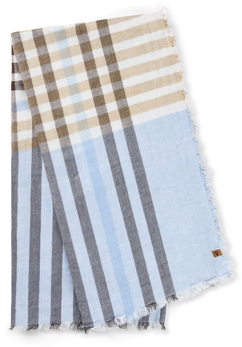 camel active Sjaal van katoenmix - Maat womenswear-OS - Lichtblauw