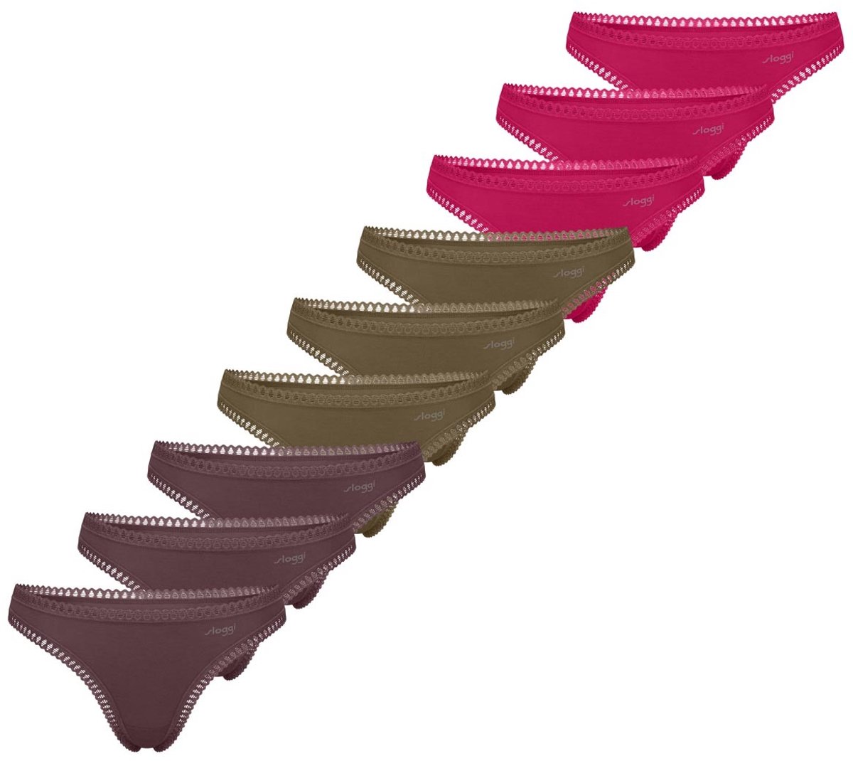 sloggi Dames string 9 pack GO Crush