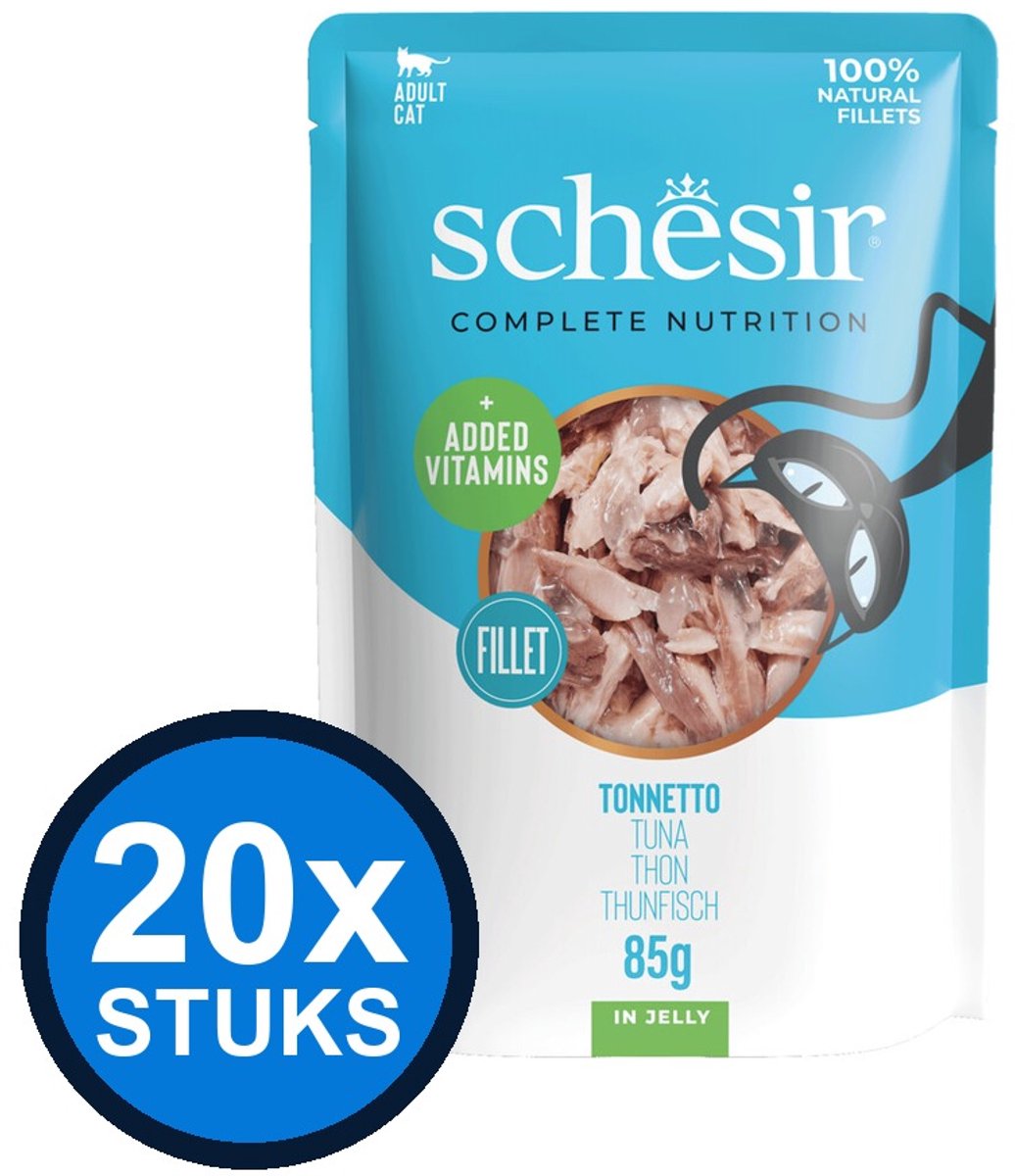 Schesir Schesir Complete&Balanced kat pouch gelei tonijn 85gr