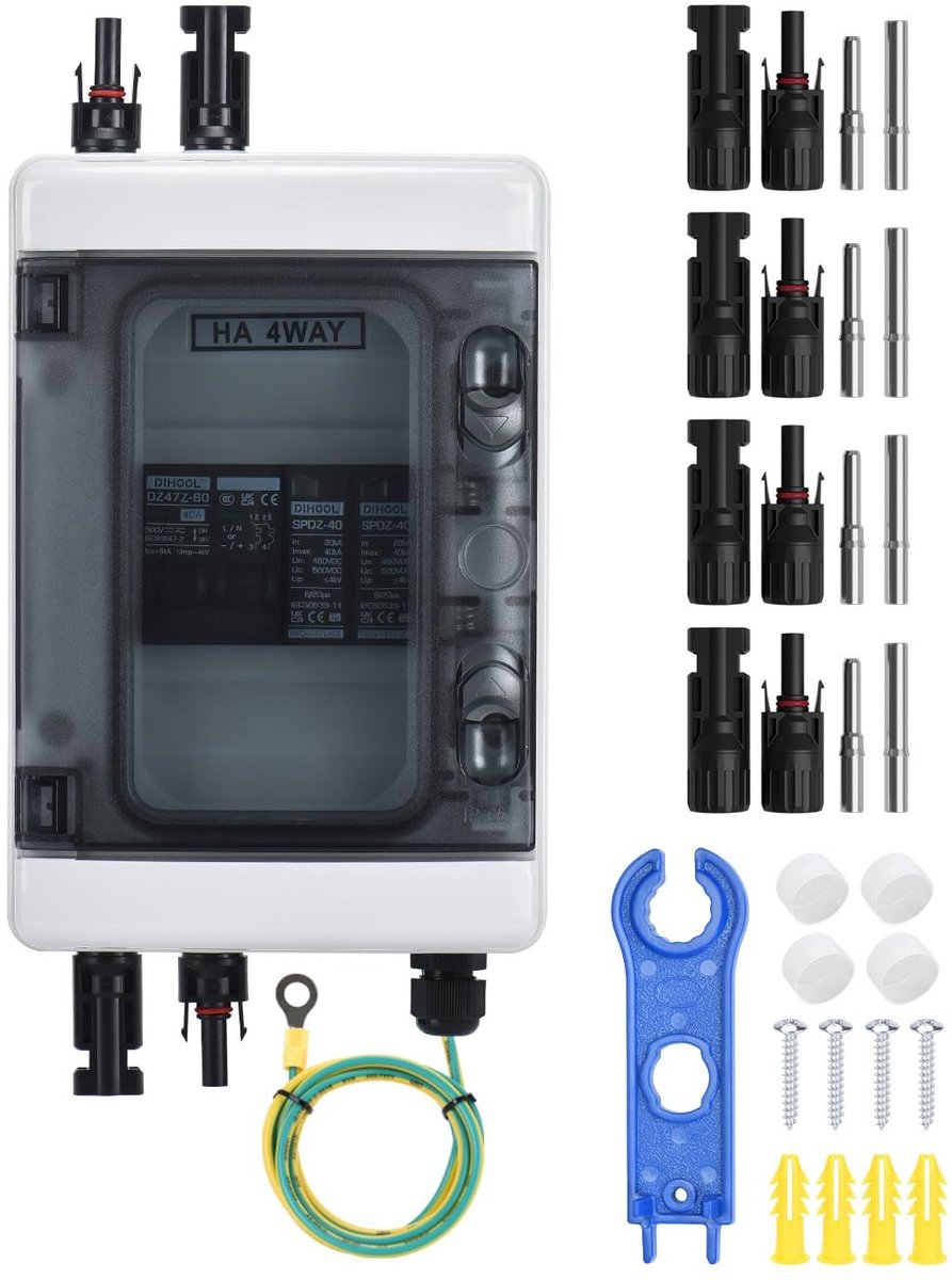 SolidKeus - DC Surge Protector voor Zonnepanelen met Verbindingsdoos