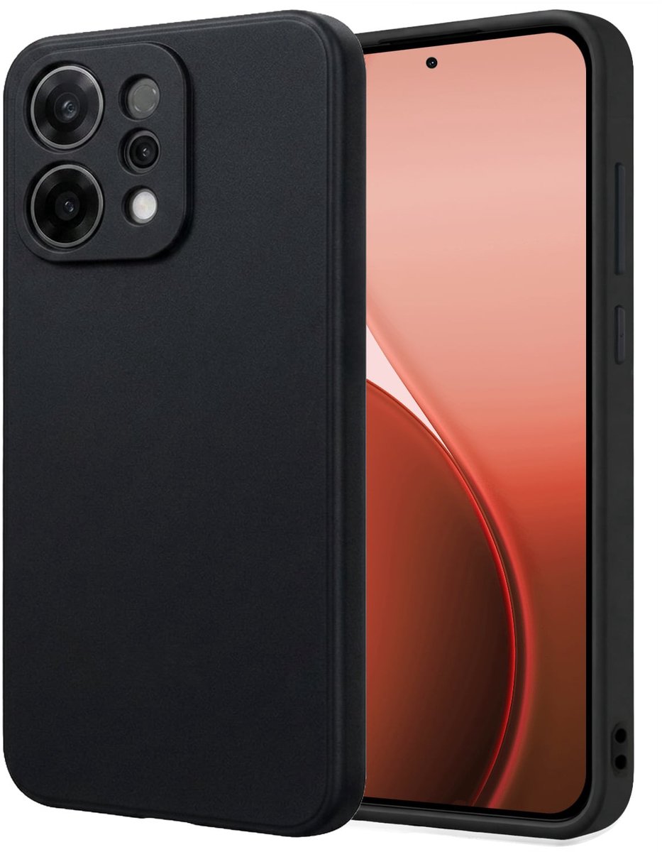 Hoesje - Geschikt voor Oppo Reno 14 - Sterk & Shockproof - Hoes Cover - Siliconen Case - Zwart