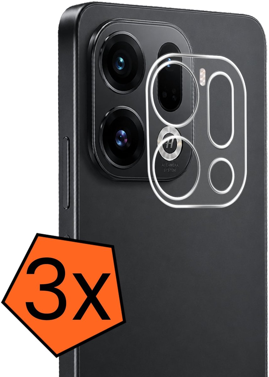 Camera Lens Protector - 3 Stuks - Geschikt voor OPPO Find X9 Pro - Camera Screenprotector - Gehard Glas - Beschermglas - Tempered Glass - Screen Protector