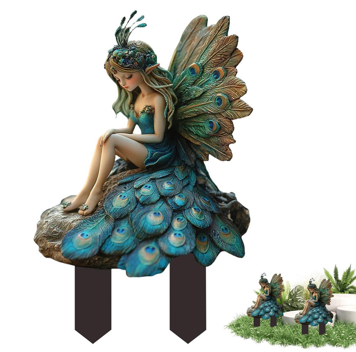 Elzusha - Schattig Fee Ornament voor Tuin Decoratie