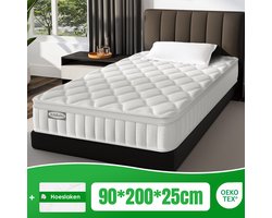 Aiidoits Matras 90 x 200 cm Pocketvering Matras 25cm Dik