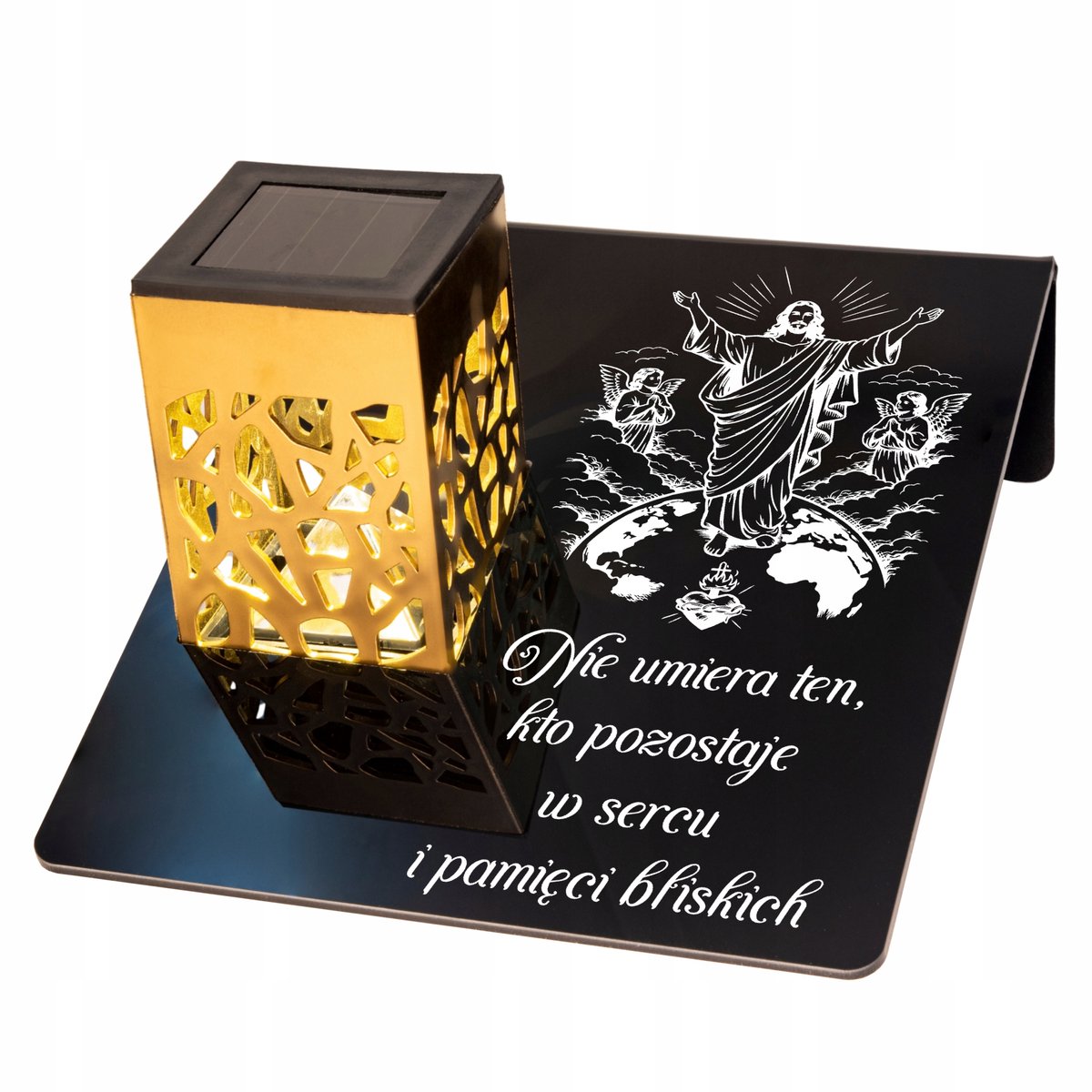 Merkloos Zonne-LED Graflicht met Gravure - Paasdecoratie