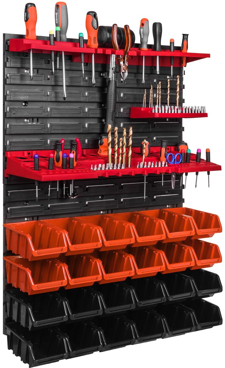 Gereedschapsbord 58x78cm met 20 bakken - Werkplaats & Garage