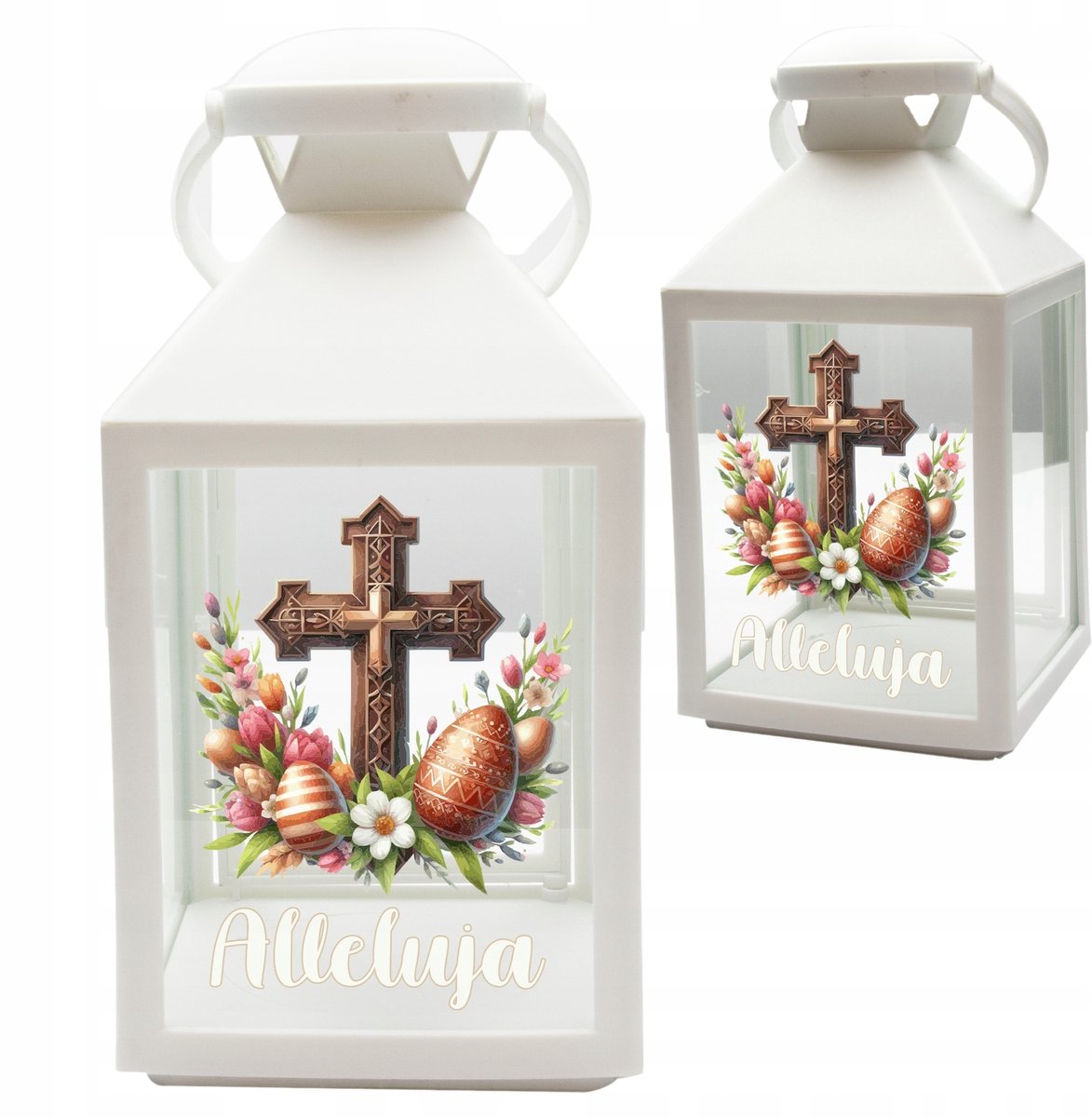 Witte Paas Graf Lantaarn 20cm - Sfeervolle Decoratie