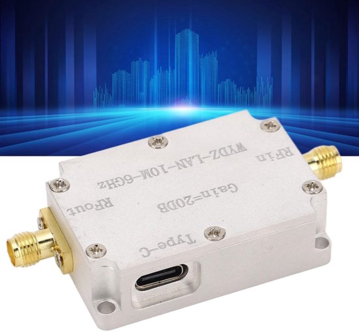 Ruisversterker Premium Kwaliteit - Signaalontvangst GPS/FM-radio - Veelzijdig Gebruik - Aluminium Legering - 20 dB Versterking - Hoge Nauwkeurigheid - Signaalversterker