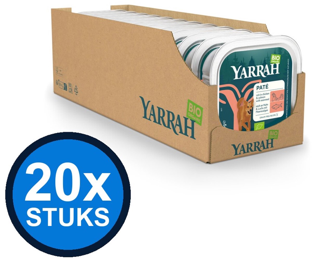 Yarrah Yarrah dog bio alu paté grvr kip&zalm 150gr