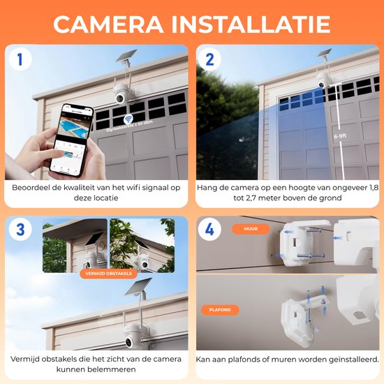 Hozard® 4K Ultra HD 2x Beveiligingscamera Buiten Set - Solar & P66 + HomeBase 64GB - Buiten Camera Met Nachtzicht - Outdoor WiFi Camera van Hozard — afbeelding 3