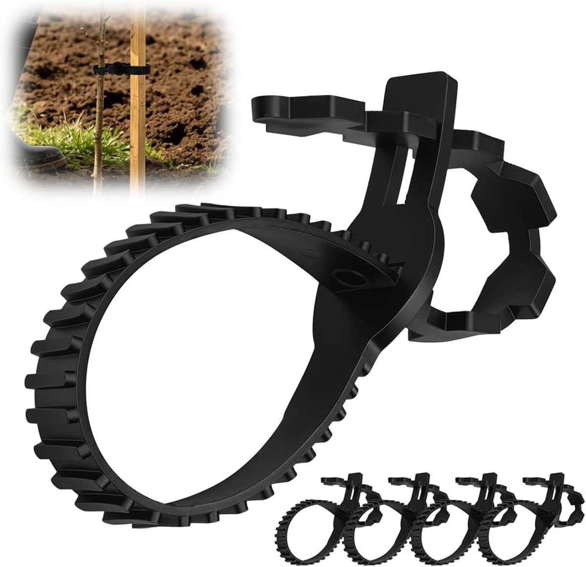 5 Stuks Flexibele Plantenbinders van 50 cm, Verstelbare Tuinbinders voor Plantenondersteuning, Kunststof Kabelbinders voor Tuin en Balkon