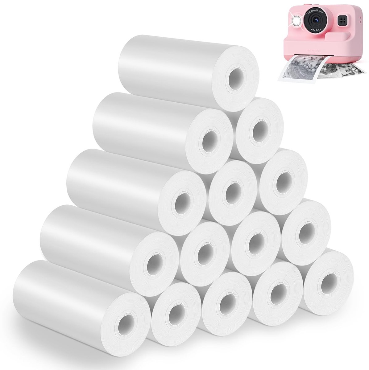 SolidKeus - 15 Rollen Thermisch Papier voor Kindercamera's en Scrapbooking