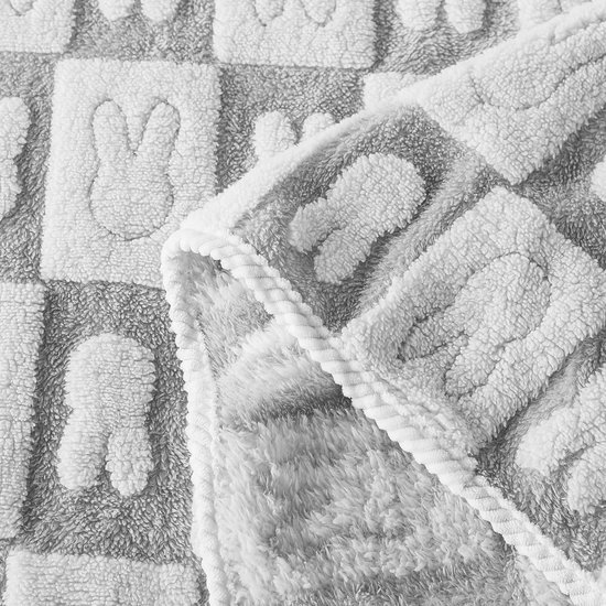 Knuffeldeken Kinderen - Baby Deken - Warmte en Comfort - Hypoallergeen Materiaal - 75 x 100 cm - Grijs — afbeelding 5