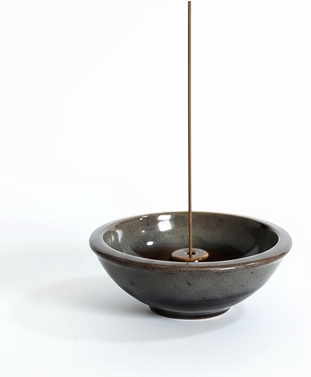 Ronde keramische wierookhouder voor thuisdecoratie, aromatische sfeer, zen inrichting en kaarsenbord