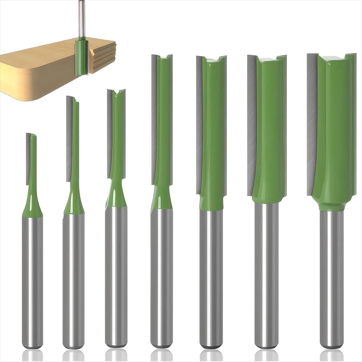SolidKeus - Set van 7 Houtfrezen voor Router met 6mm Schacht