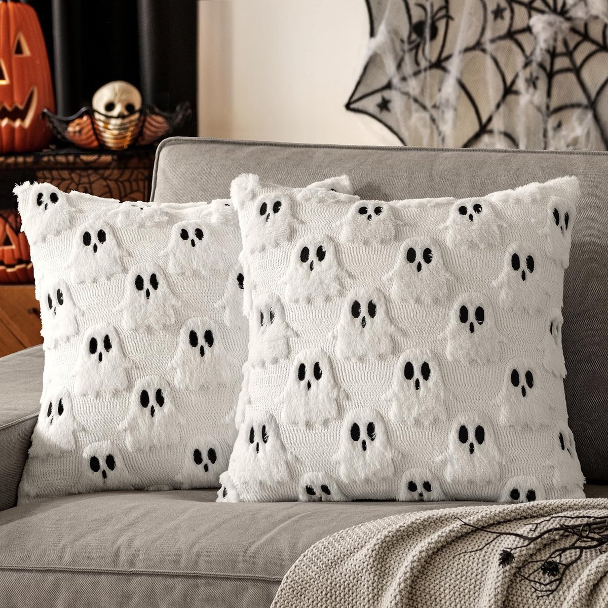 SolidKeus - Halloween Kussenhoezen 45x45 cm Polyester Set van 2
