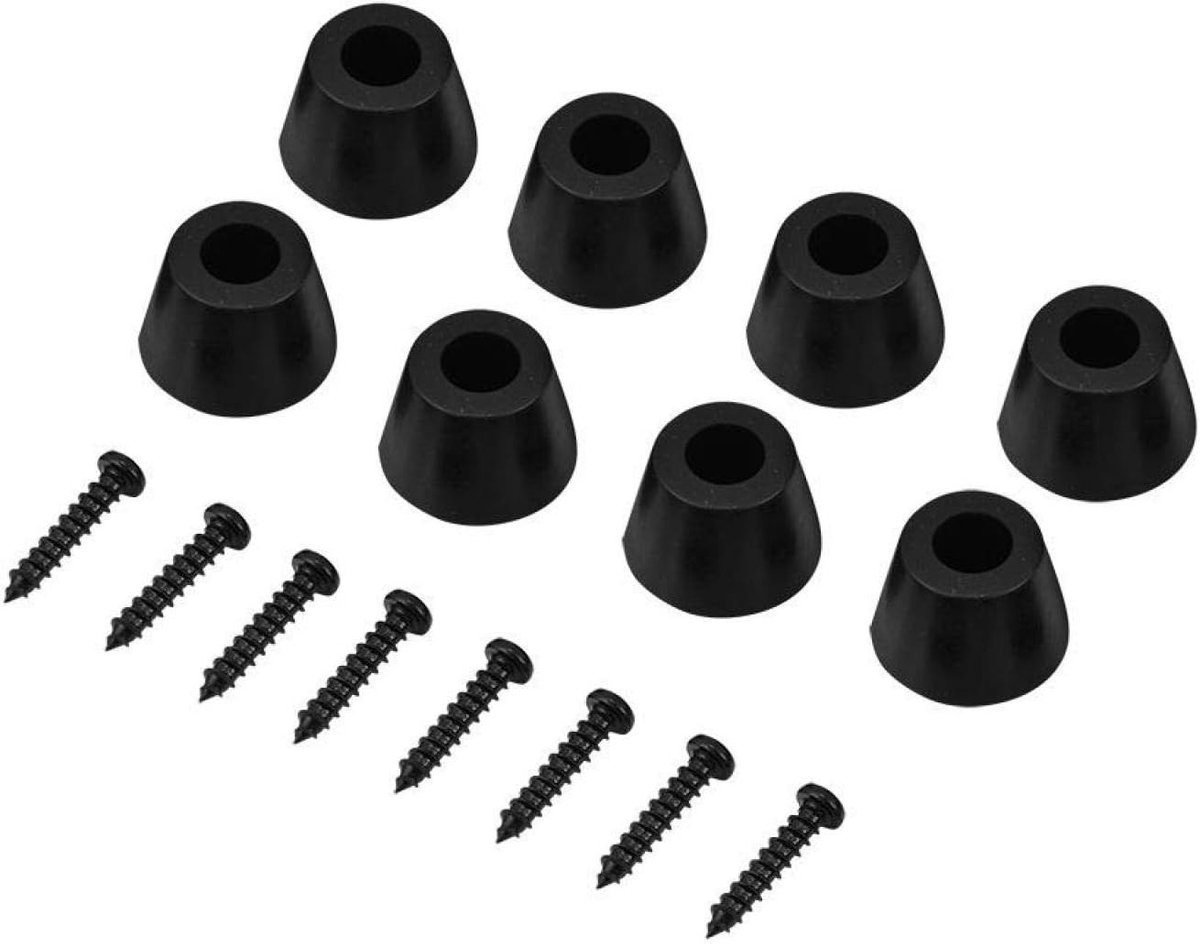 Geluidsisolatie Voeten voor Speakers, 8 Stuks 30x20mm Rubber Voeten, Antivibratie Basis Pads voor HiFi Speakers, Versterkers en Subwoofers
