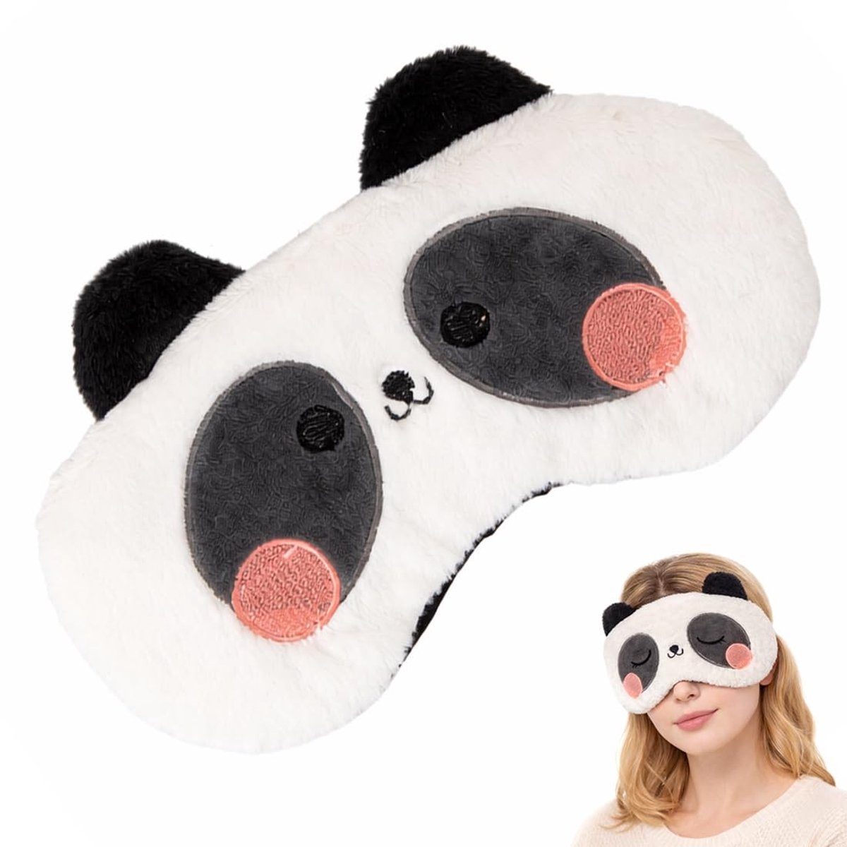 SolidKeus - Panda Slaapmasker van Zacht Pluche