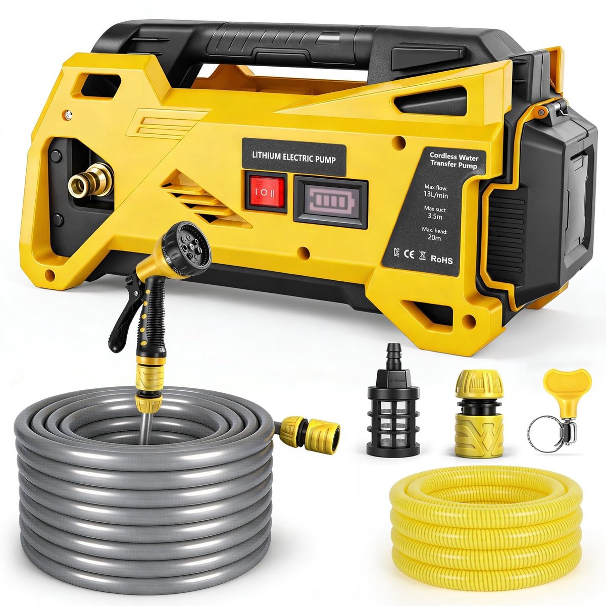 SolidKeus - Draagbare Water Transfer Pomp voor Home en Tuin