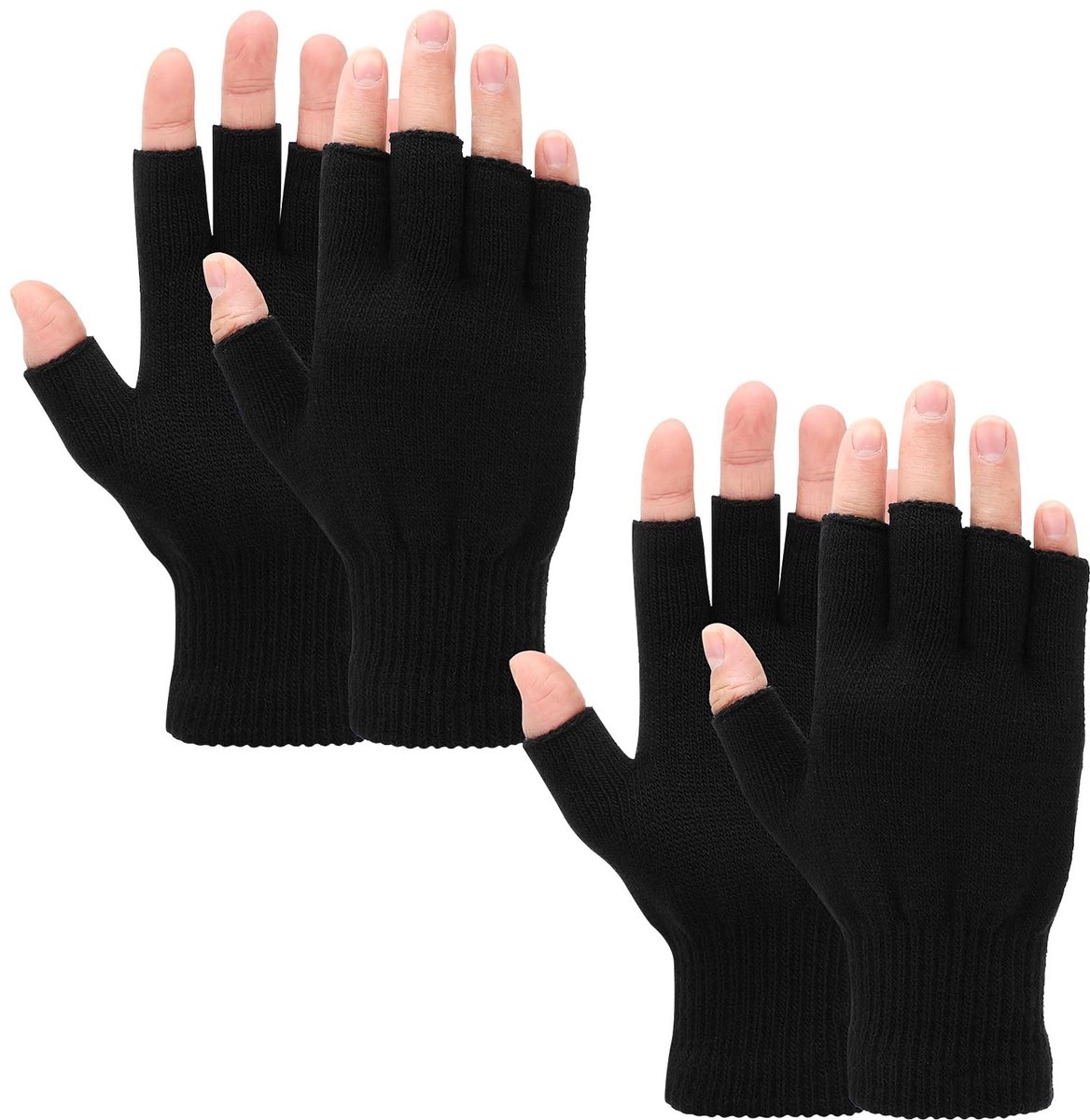 SolidKeus - Set van 2 Vingerloze Handschoenen voor Winter