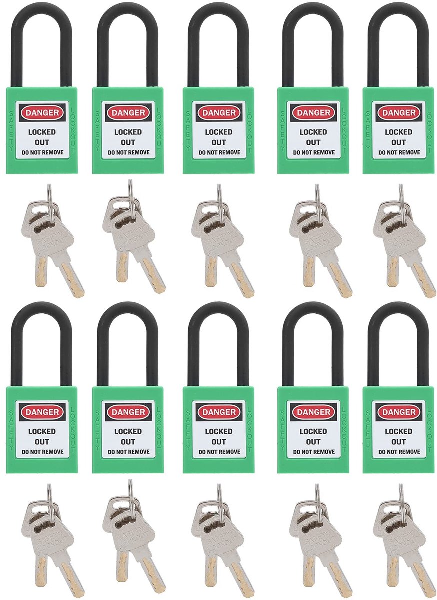 SolidKeus - Set van 10 Lockout Tagout Veiligheidsproducten