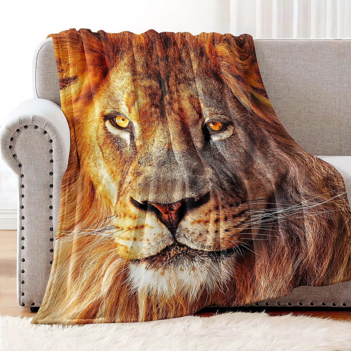 SolidKeus - Dierenprint Dekentje van Flanel, 150x200 cm, Zacht en Comfortabel