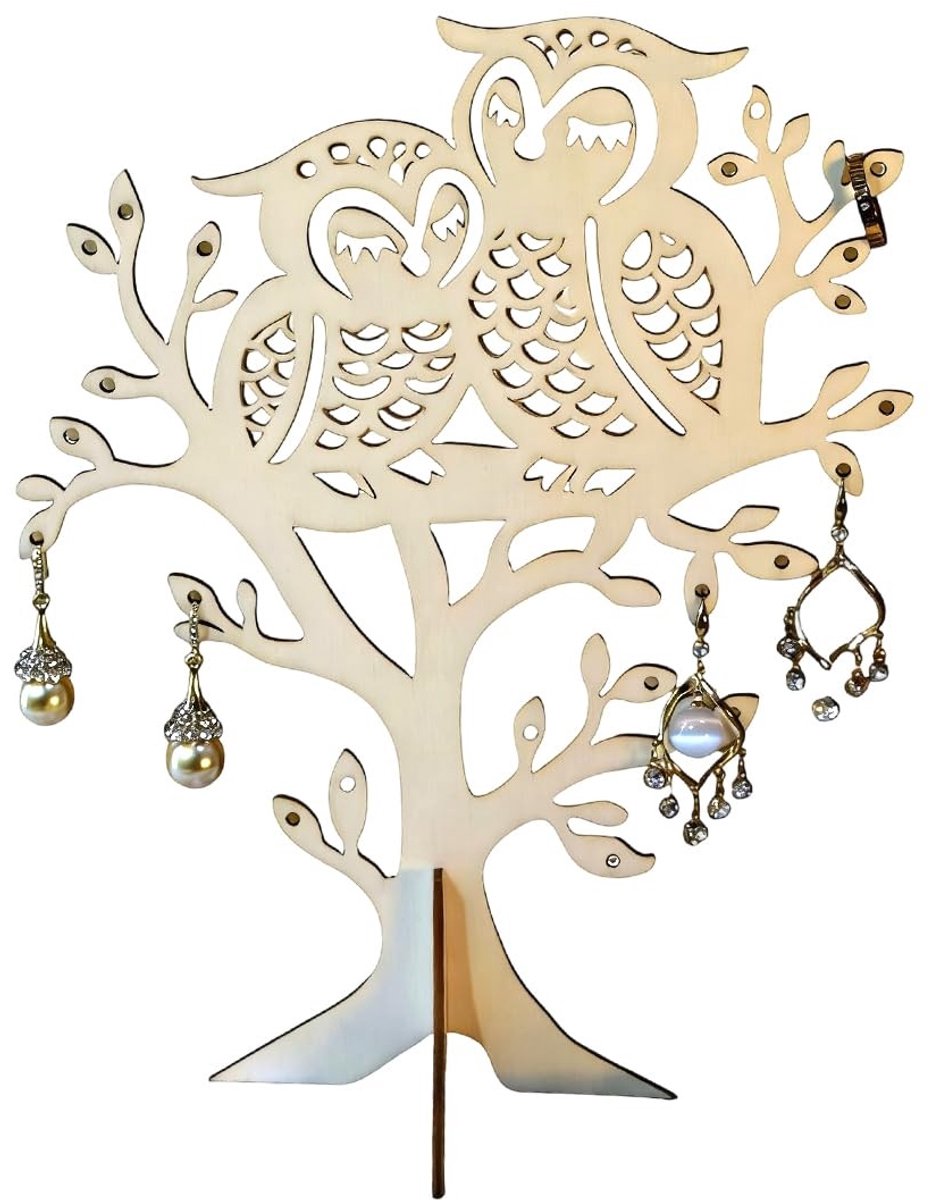 SolidKeus - Elegante Houten Sieradenstandaard voor Organisatie