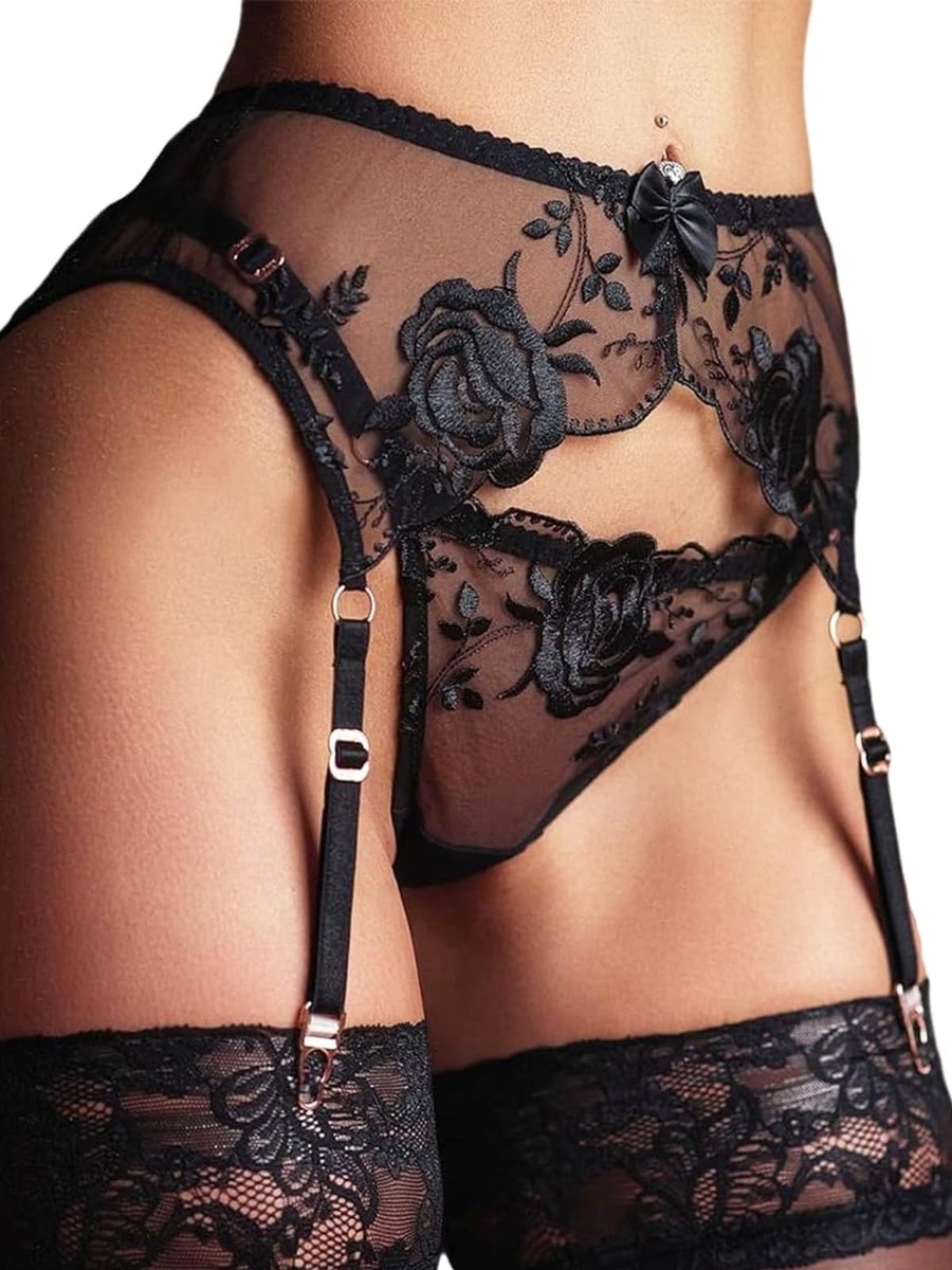 SolidKeus - Elegante Kanten Garter Belt met Verstelbare Clips