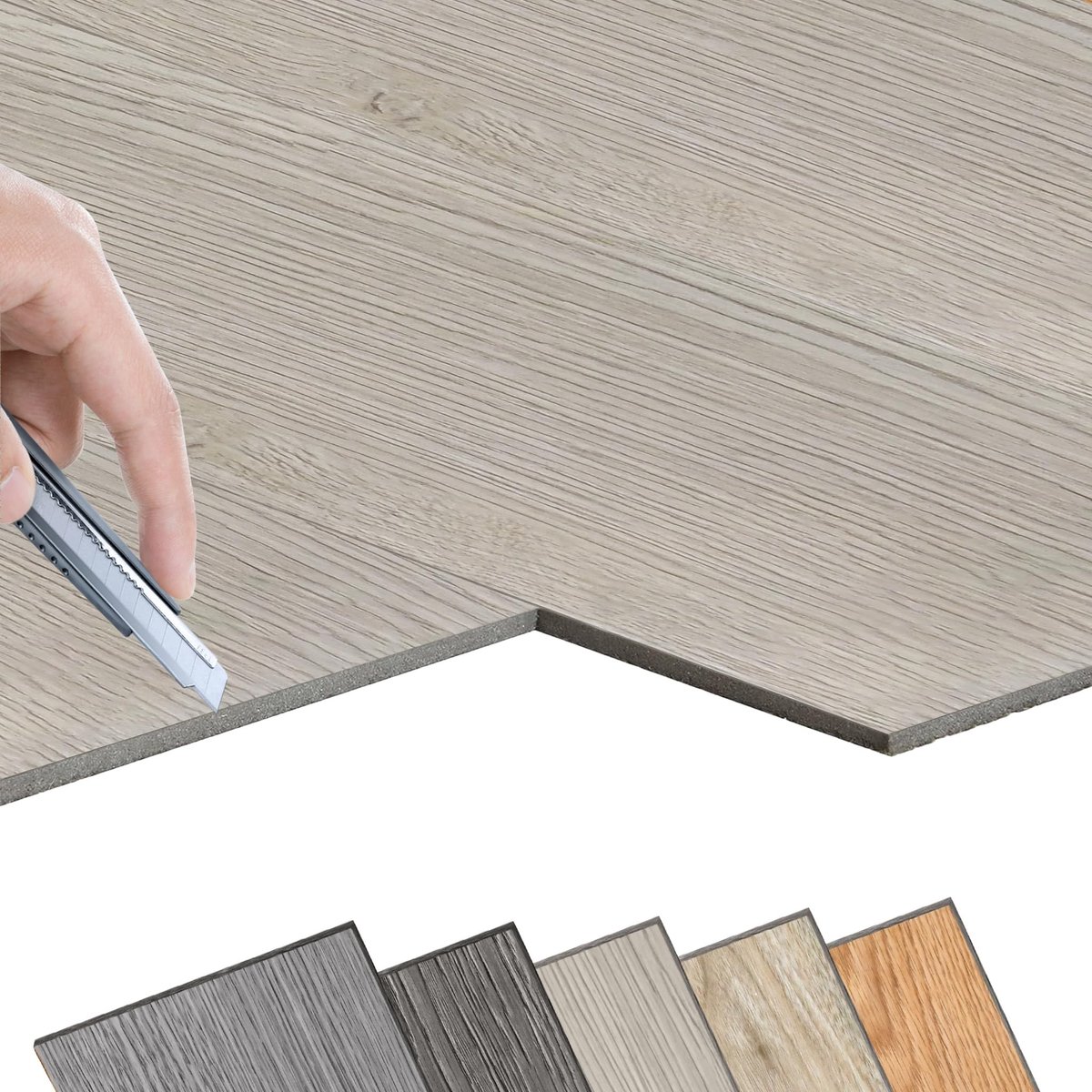 SolidKeus - Zelfklevende PVC Vloertegels 54 Stuks Houtlook