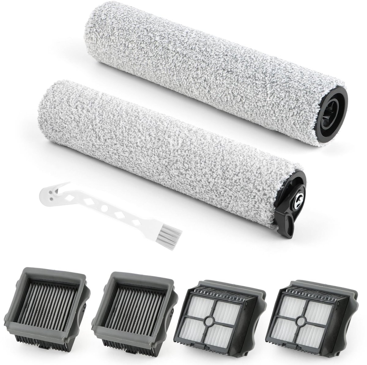 SolidKeus - Set van 2 Borstelrollen en 2 Filters voor Draadloze Stofzuiger