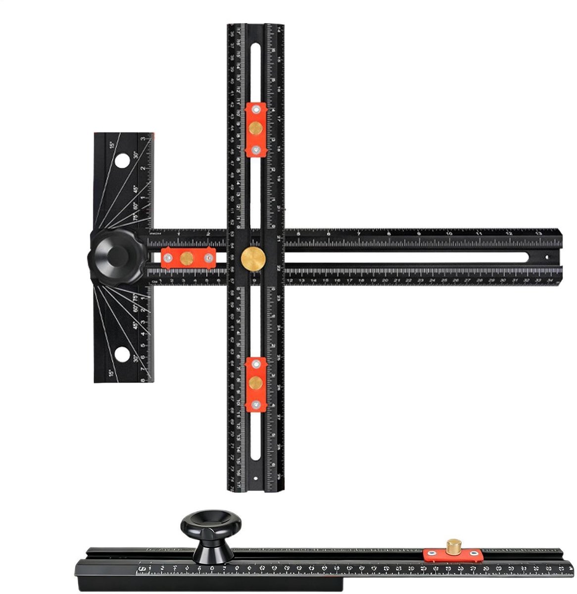 SolidKeus - T-vormige Boorpositie Tool voor Houtbewerking