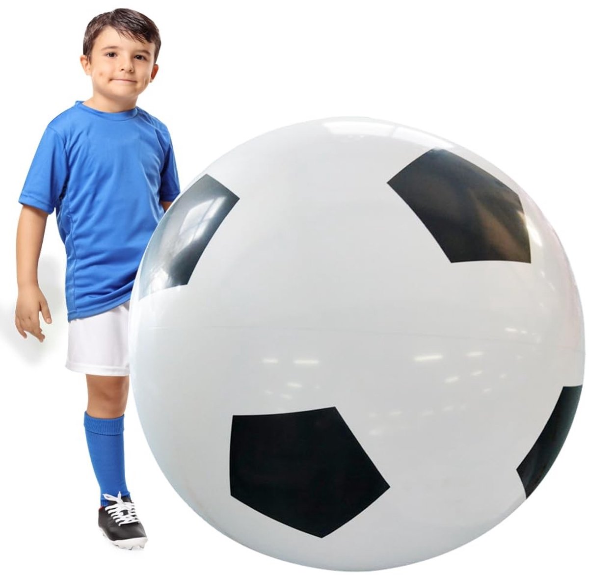 SolidKeus - Opblaasbare Voetbal 80 cm voor Binnen en Buiten