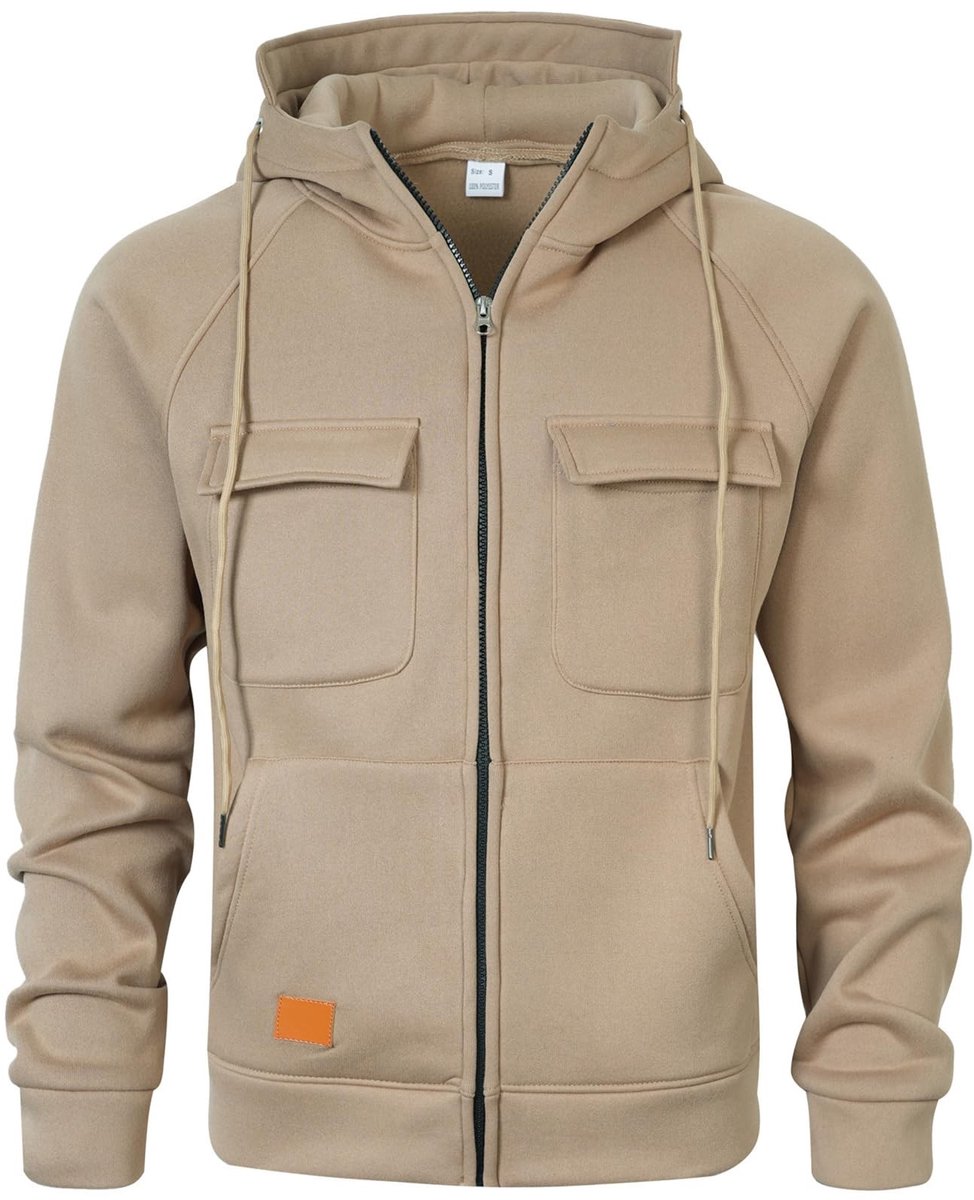 SolidKeus - Heren Hoodie met Rits voor Comfortabele Kleding in de Winter