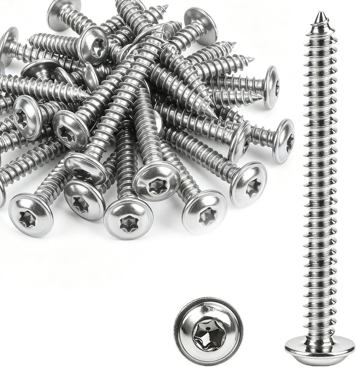 SolidKeus - Torx Schroeven Set van 50 Stuks M4x40mm Roestvrijstaal