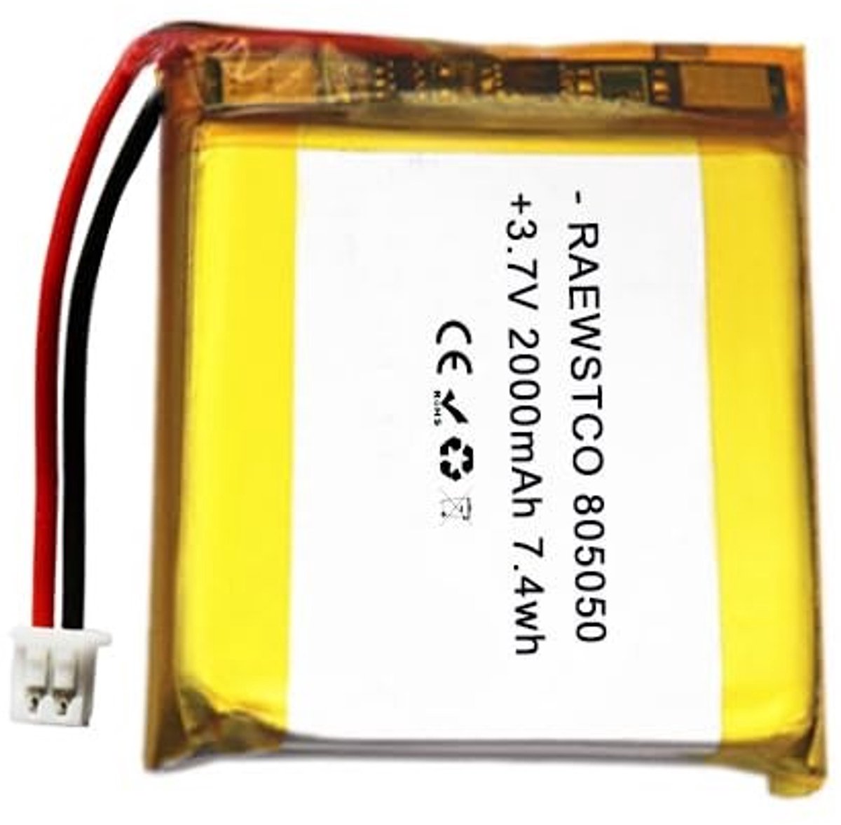SolidKeus - 3,7 V 2000 mAh Lithium Polymer Batterij voor Beauty Apparaten