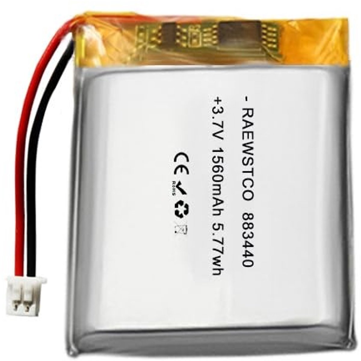 SolidKeus - Polymeer Lithiumbatterij 1560 mAh voor Noodverlichting en Melkpompen