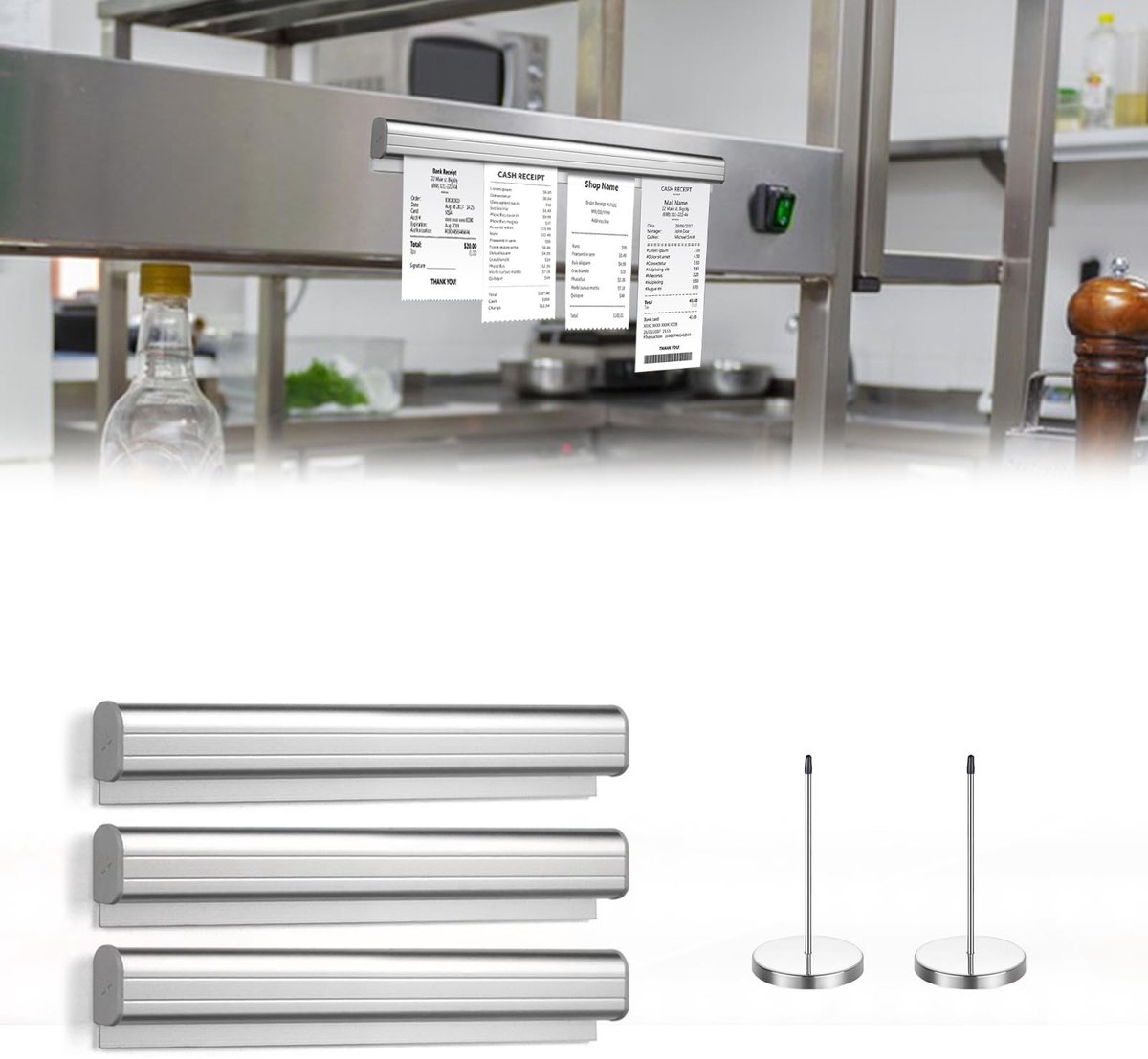 SolidKeus - Set van 3 Bonnenhouders voor Kantoor en Catering