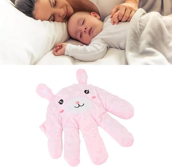 Slaaphulpmiddel - Babykalmerende hand - Automatisch zacht kloppen - Oplaadbaar - Zacht slaaphulpmiddel - Gemakkelijk schoon te maken - Verwarmd - Geschikt voor wiegjes, kinderwagens of reisbedjes - Roze — afbeelding 5