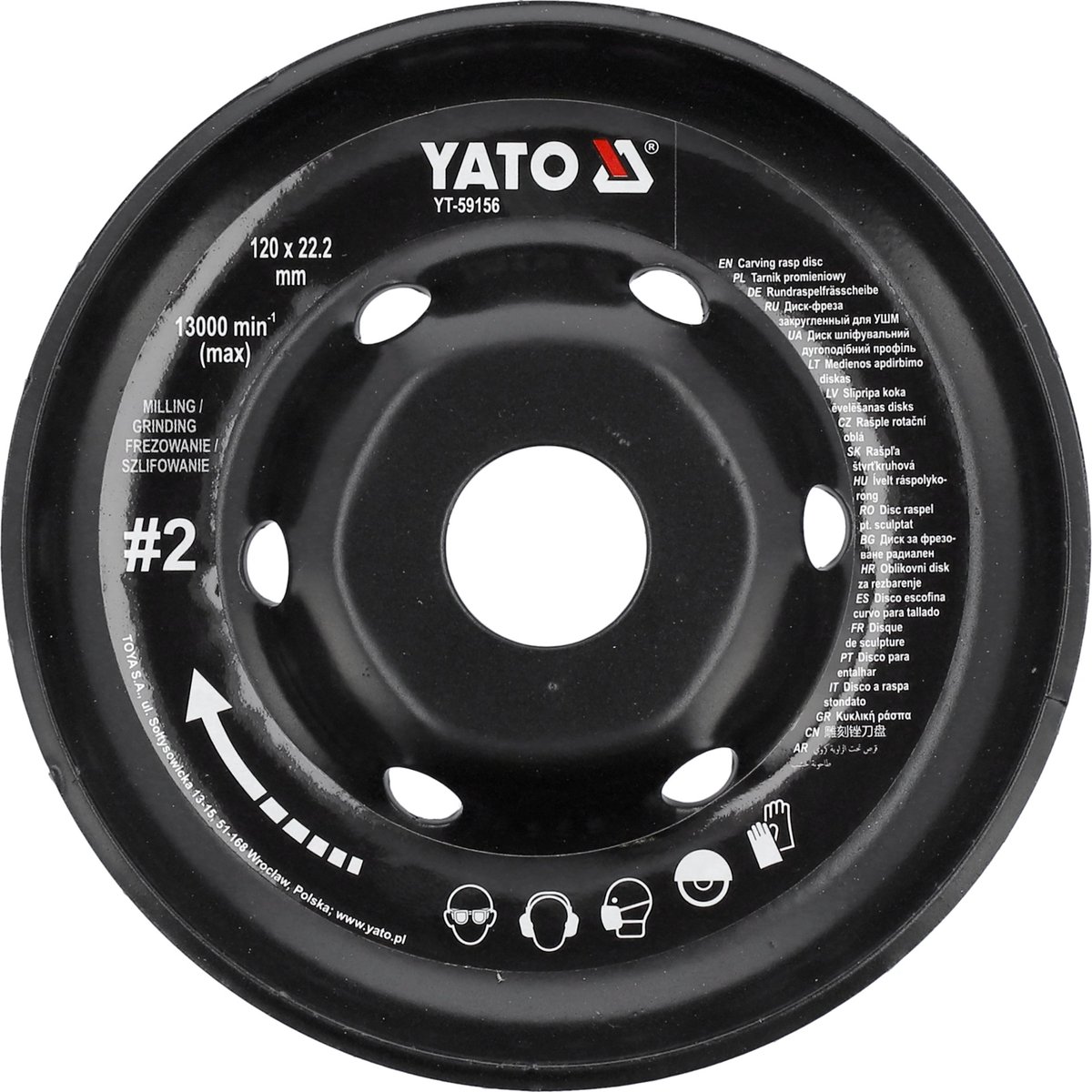 Universele Houtfreesschijf & Raspschijf voor Haakse Slijper - 120 mm - Asgat 22.2 mm - Max 13.000 RPM - Stalen Freesschijf voor Hout, Kunststof, Cellenbeton, Gipsplaat & Piepschuim - Houtsnijschijf