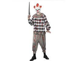 Joya Party® Creepy Clown Kostuum Heren | Halloween Kostuum Man | Verkleedpak Heren & Mannen | Enge Horror Clown | Clown Kostuum Volwassenen | Halloween Verkleedkleding | Maat M/L